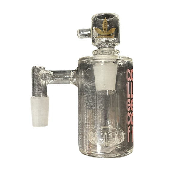 AL Banger Ashcatcher W/ Barrel Perc 14mm Male 90 Degree / Pink